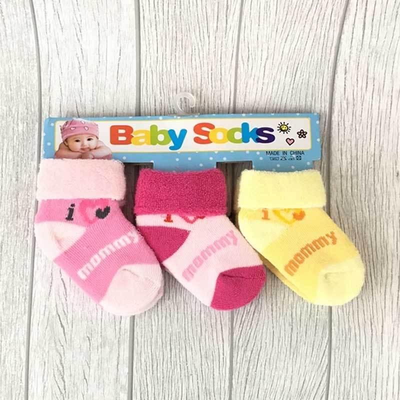 Jual Onlinebaby Id K 0012 Motif I Love Mom Kaos Kaki Anak 3 Pcs