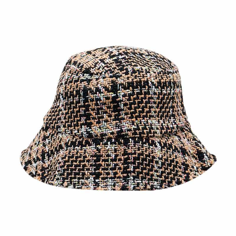 Bella 001 Tweed Bucket Hat Topi Wanita 