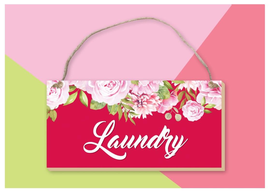 Jual Vingy Home Decor Laundry Home Wall Decor Red Blossom Online