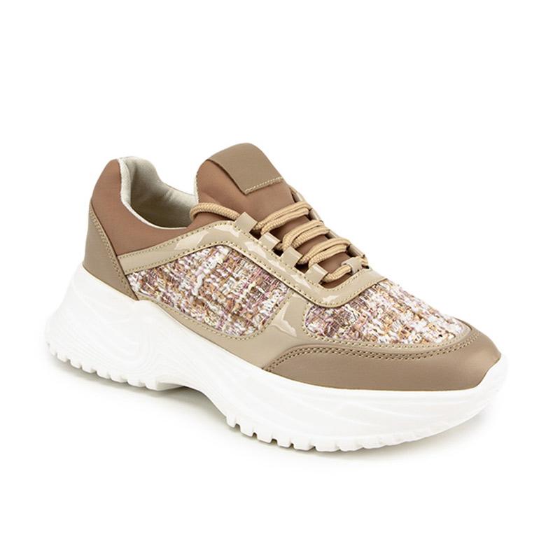 beige white sneakers