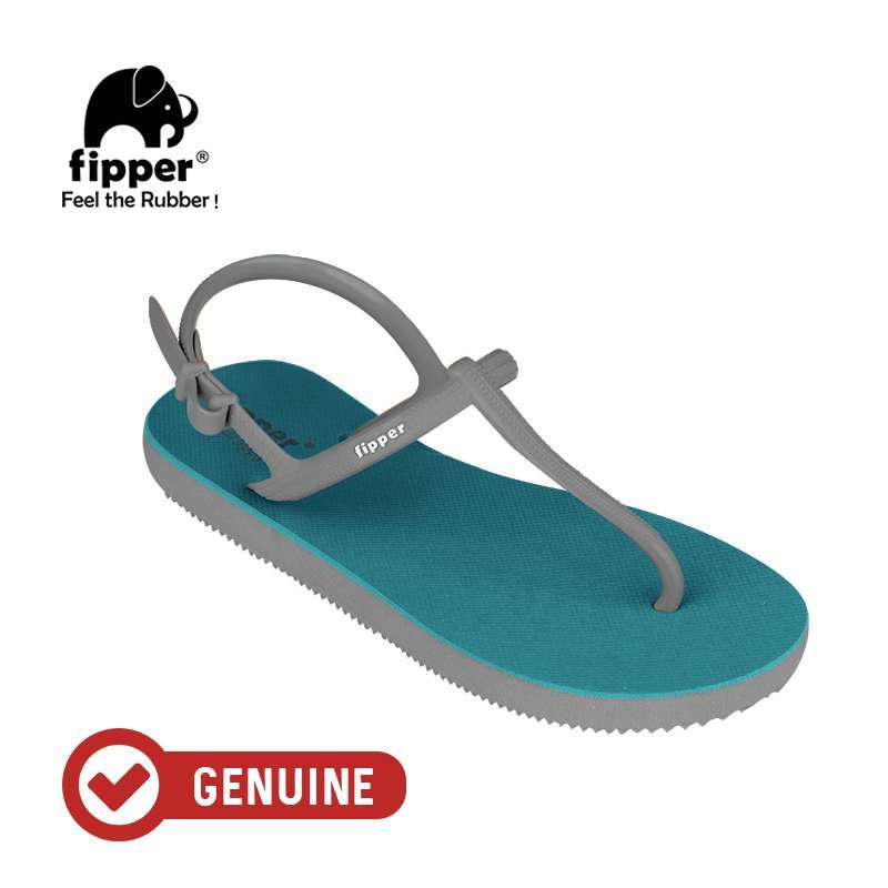 Fipper Strappy Green Forest Grey Light Sandal Wanita