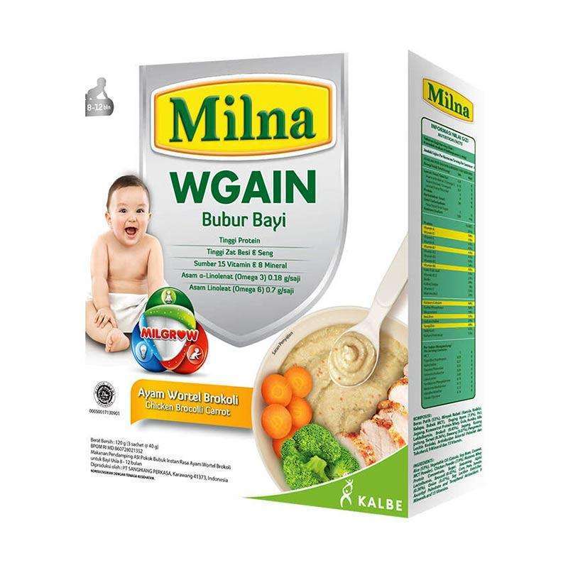Jual Smg Jog Solo Milna Wgain Bubur Bayi Ayam Wortel Brokoli 120 G 8 12 Bulan Online September 2020 Blibli Com