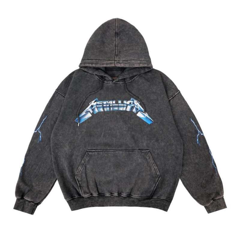 Jual HOODIE METALLICA RIDE THE LIGHTNING OVERSIZED WASHED di