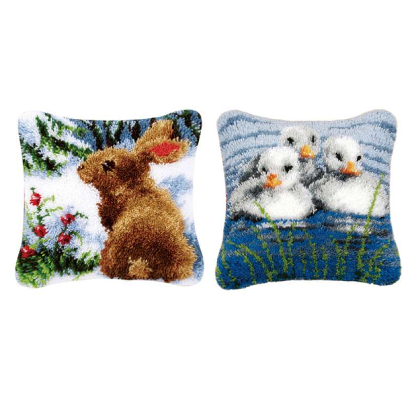 Jual Diy Duck Rabbit Cushion Carpet Mat Latch Hook Rug Kits Cover