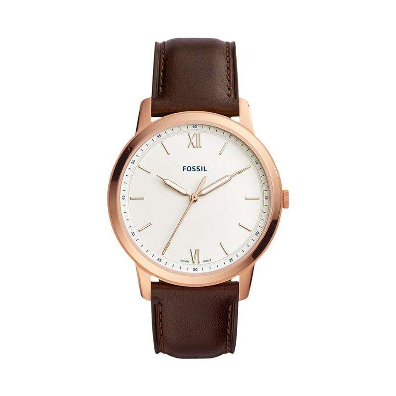 Jual Fossil Fs5463 The Minimalist Men White Dial Brown Leather Strap Machtwatch Online Desember 2020 Blibli