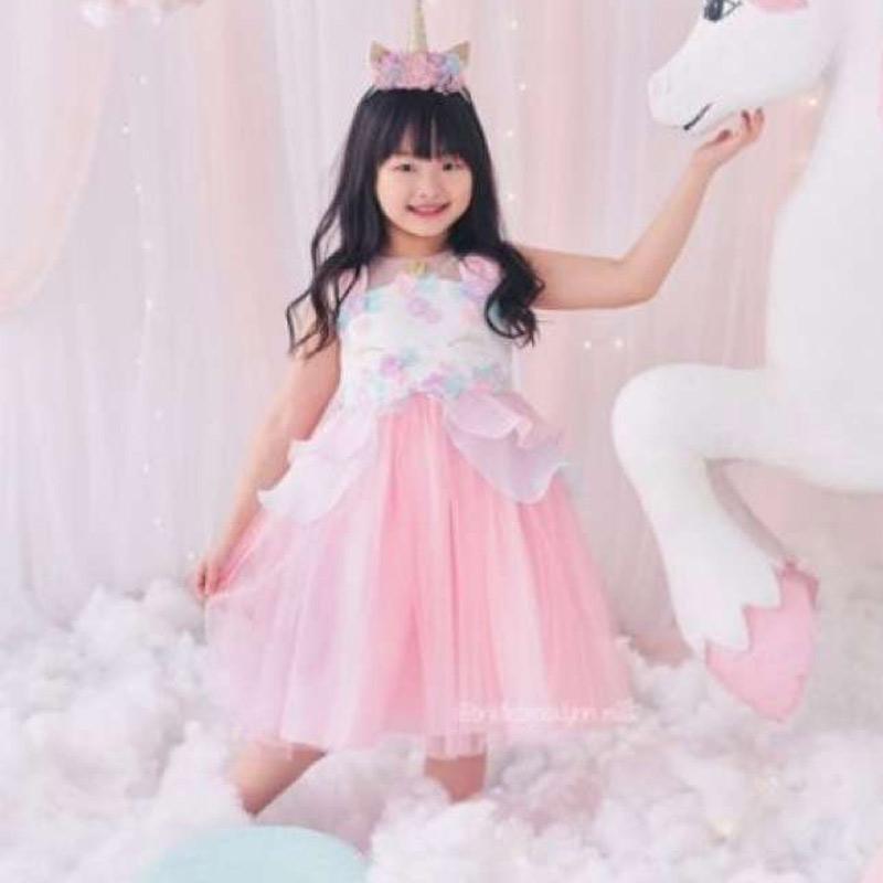 Balloon Unicorn Dress Anak Perempuan 