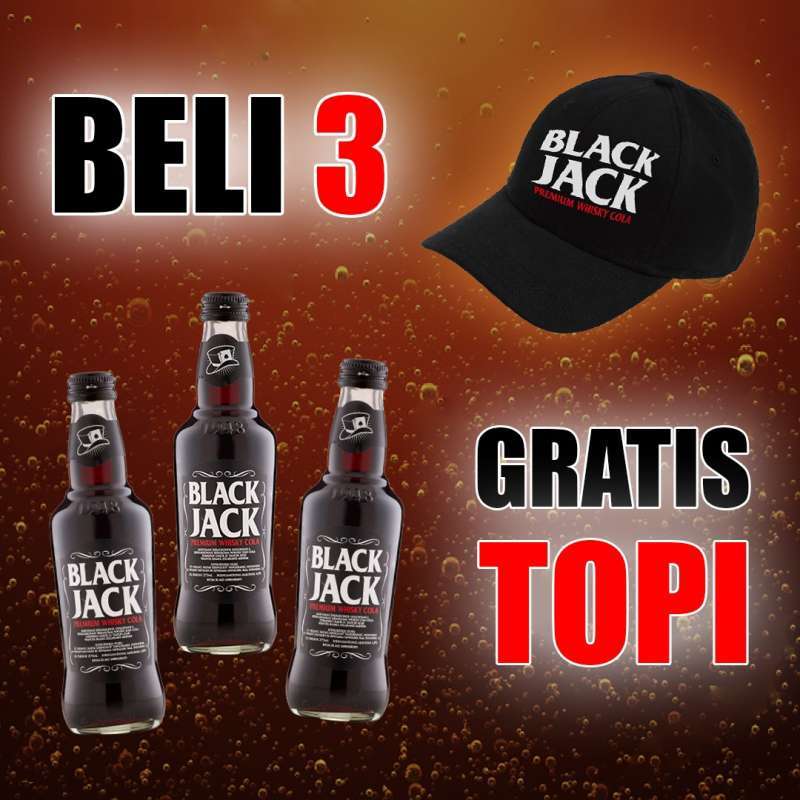 Jual Black Jack Cola Minuman Alkohol Buy 3 Free Topi Online Januari 2021 Blibli