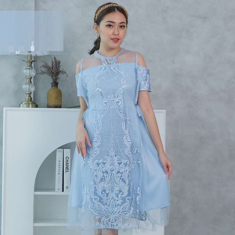 Hush freesia midi shop dress