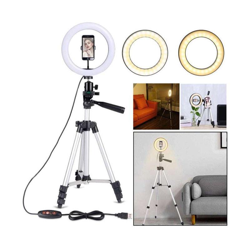 Jual Fashion Deal 8in Led Smd Ring Light Kit With Stand Dimmable For Camera Makeup Phone 5500k Online November 2020 Blibli