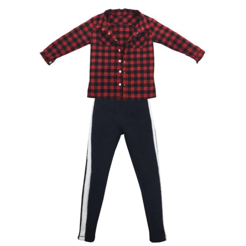 Jual Oem Male Plaid Shirt Jacket Pants For 12 Inch Action Figure Body Red Online September 2020 Blibli Com