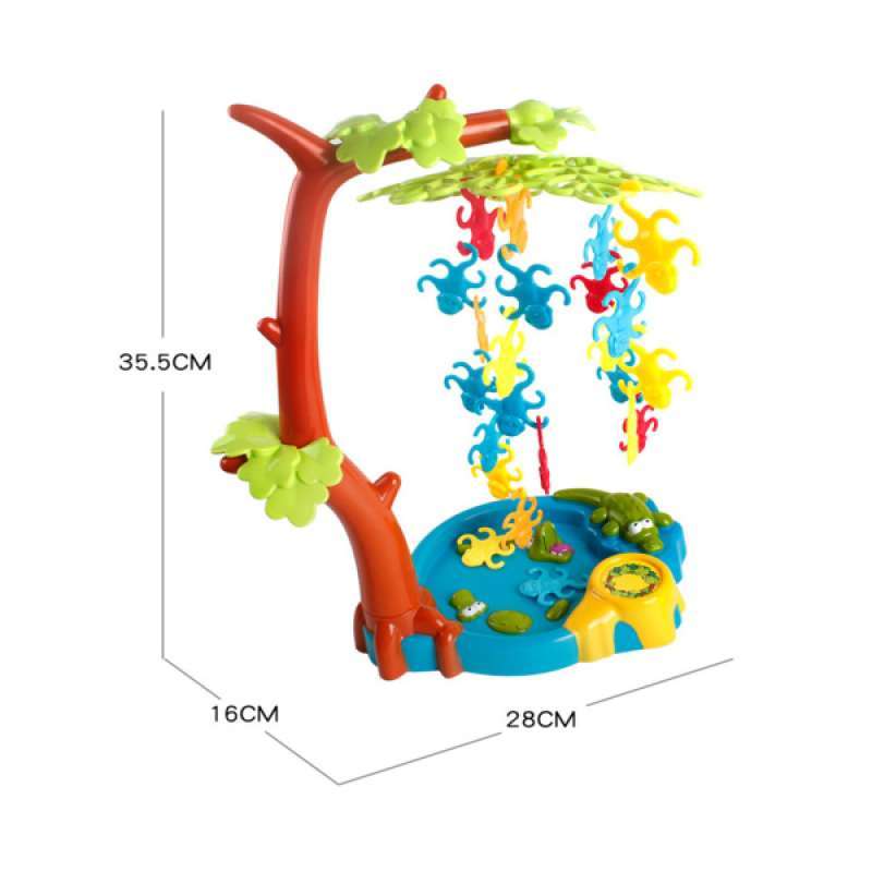 Alomejor Playthings Monkeying Around Monkeys Tree Leaf Balancing Table Game Children Kids Toy