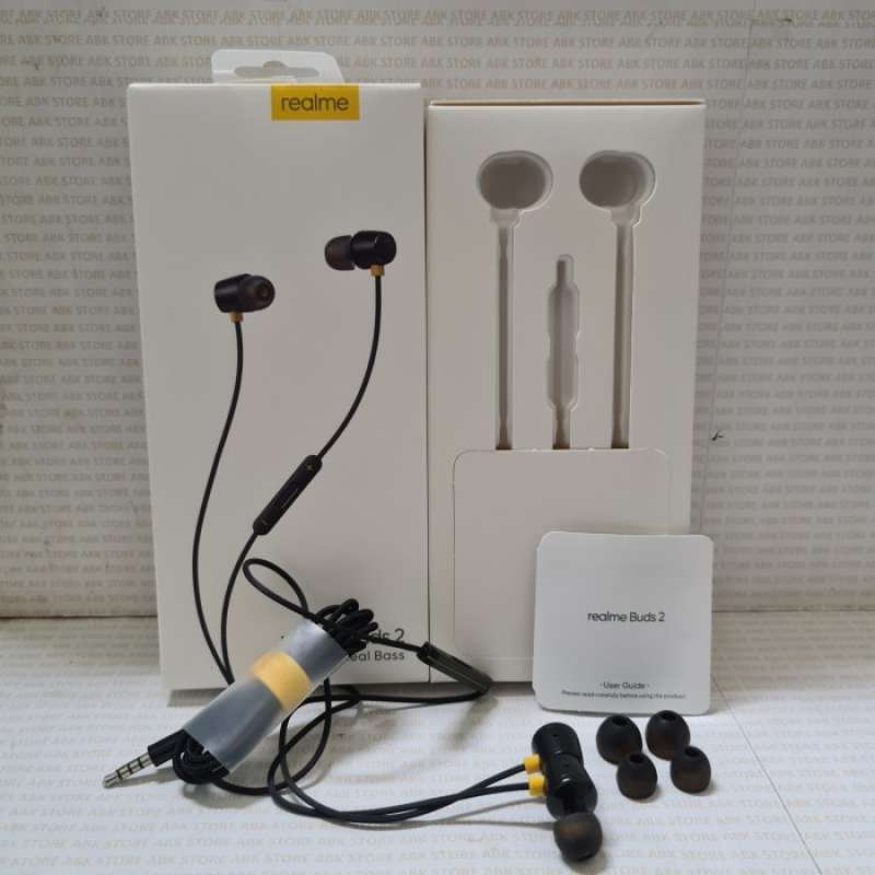 Promo Headset Handsfree Earphone Realme Buds 2 RMA155 Jack 3.5 mm