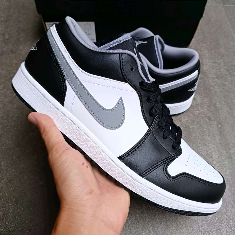 Air Jordan Low Black White Grey || light smoke grey shadow