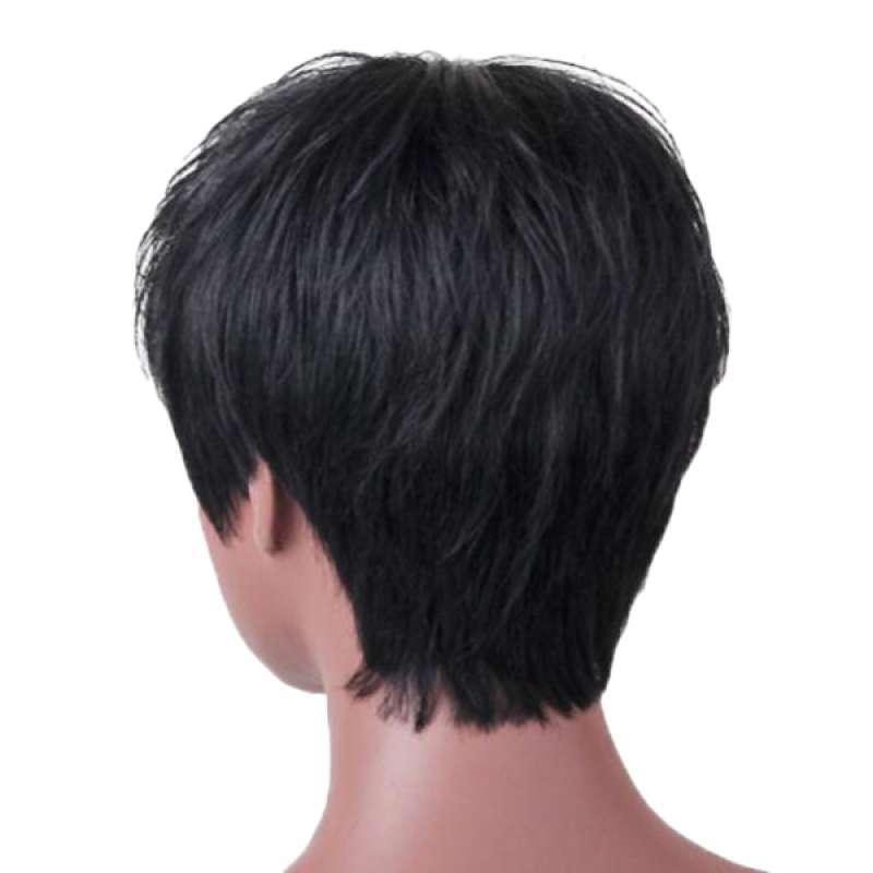 black wig with bangs