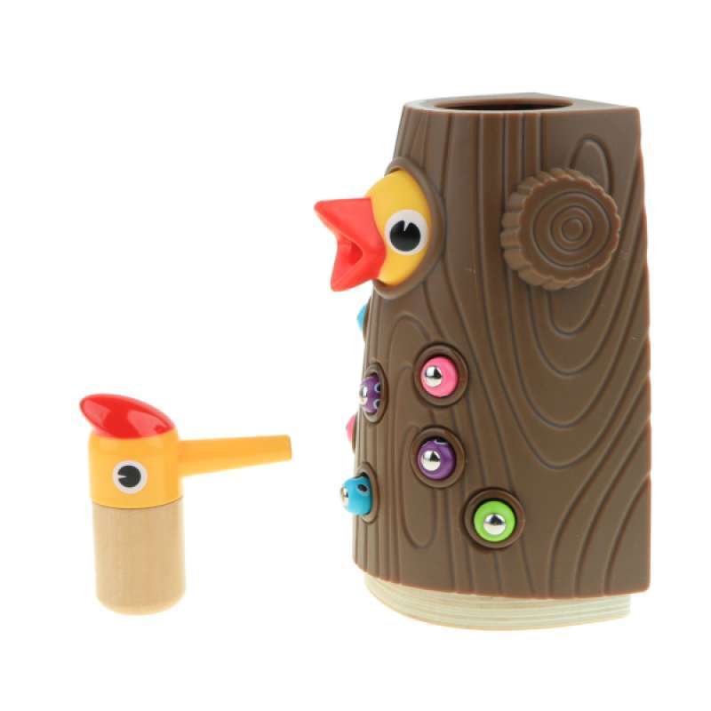 Jual Oem Wooden Preschool Montessori Toy Magnet Bird Catching Bug Game Toy For Kids Online September 2020 Blibli Com