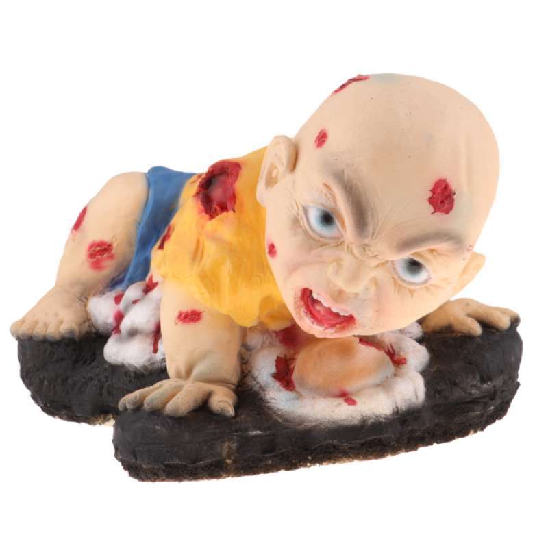 crawling scary baby doll