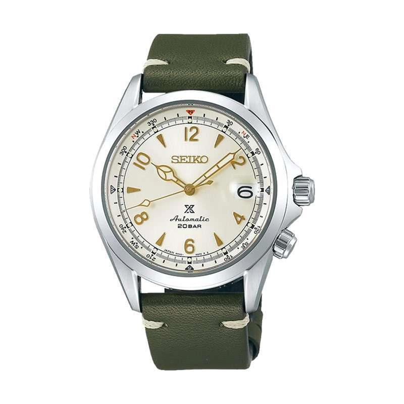 Jual Seiko Prospex SPB123J1 Alpinist White Dial Green Leather