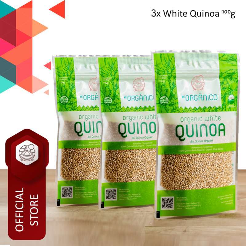 Jual El Organico White Quinoa Organic 100gr Triple Pack Online September 2020 Blibli Com