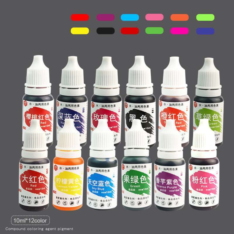 Jual Bluelans 12 Colors 10ml Natural Ink Food Coloring Cake Pastries Cookies Diy Craft Pigment Online Desember 2020 Blibli