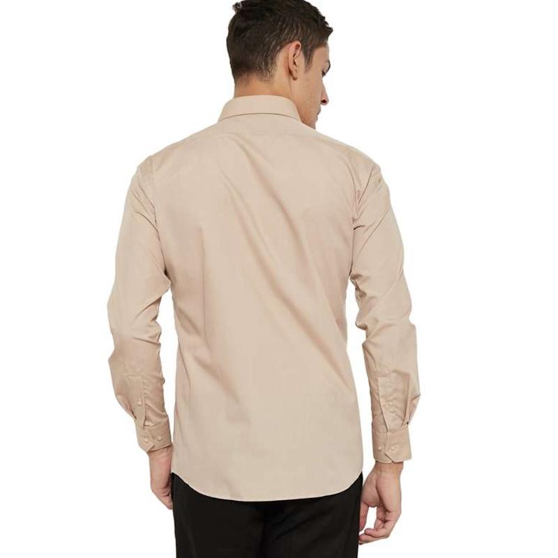 alisan c1 polos slimfit lengan panjang kemeja pria cream 16