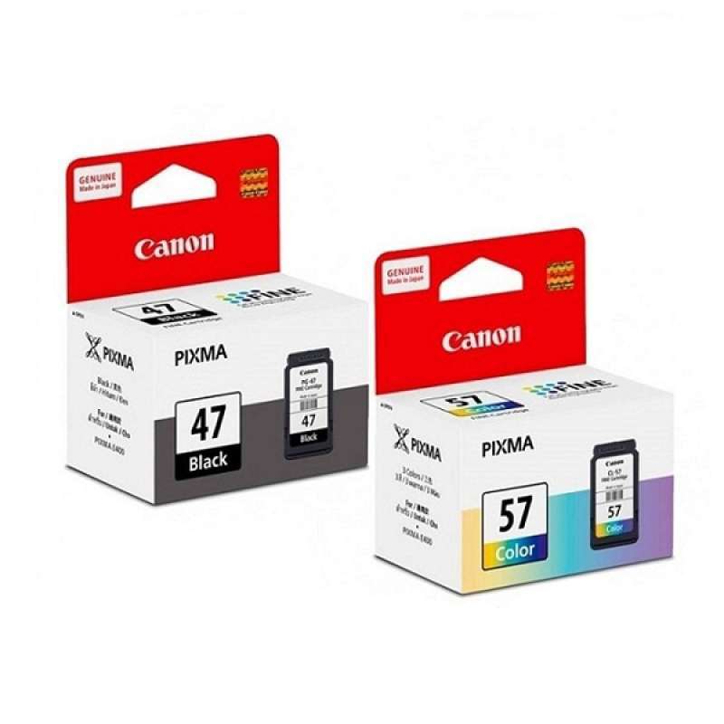 canon pg47 cl57 ink cartridge paket hemat tinta