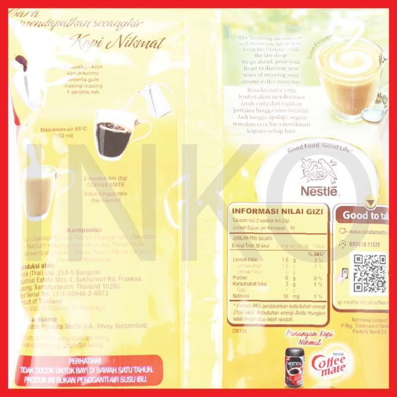 Jual Nestle Coffee Mate Krimer Minuman Sachet 80gr Online Maret 2021 Blibli