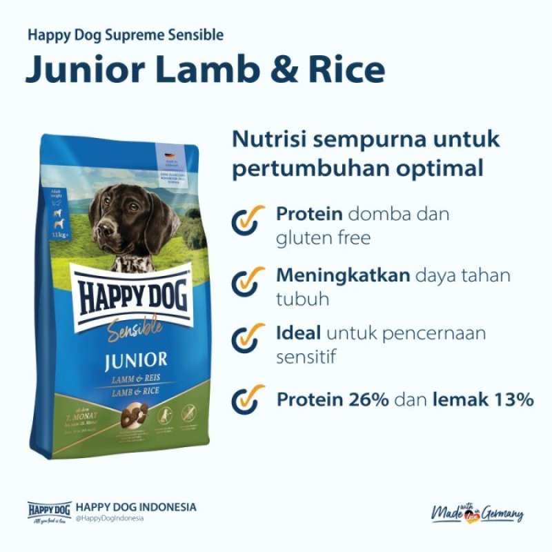Happy dog junior sales lamb and rice