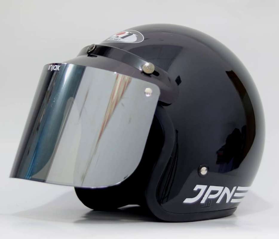 Jual Jpn Bogo Retro Arc Helm Hitam Metalik Glossy Kaca Datar Injak Online Februari 2021 Blibli