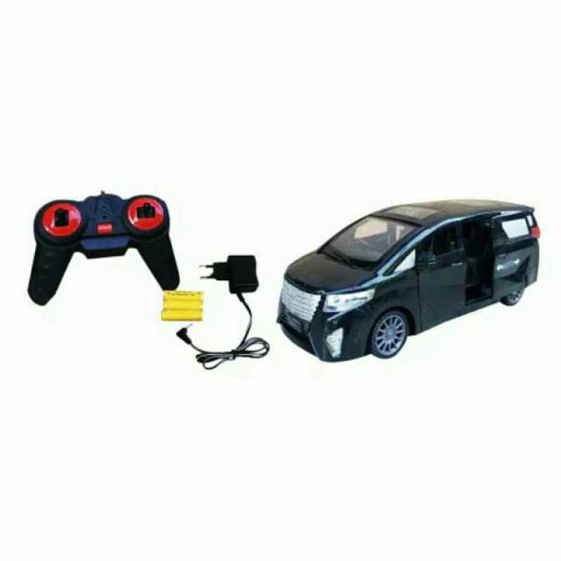 rc mobil alphard open sliding door mainan remote control skala 1 18 hitam