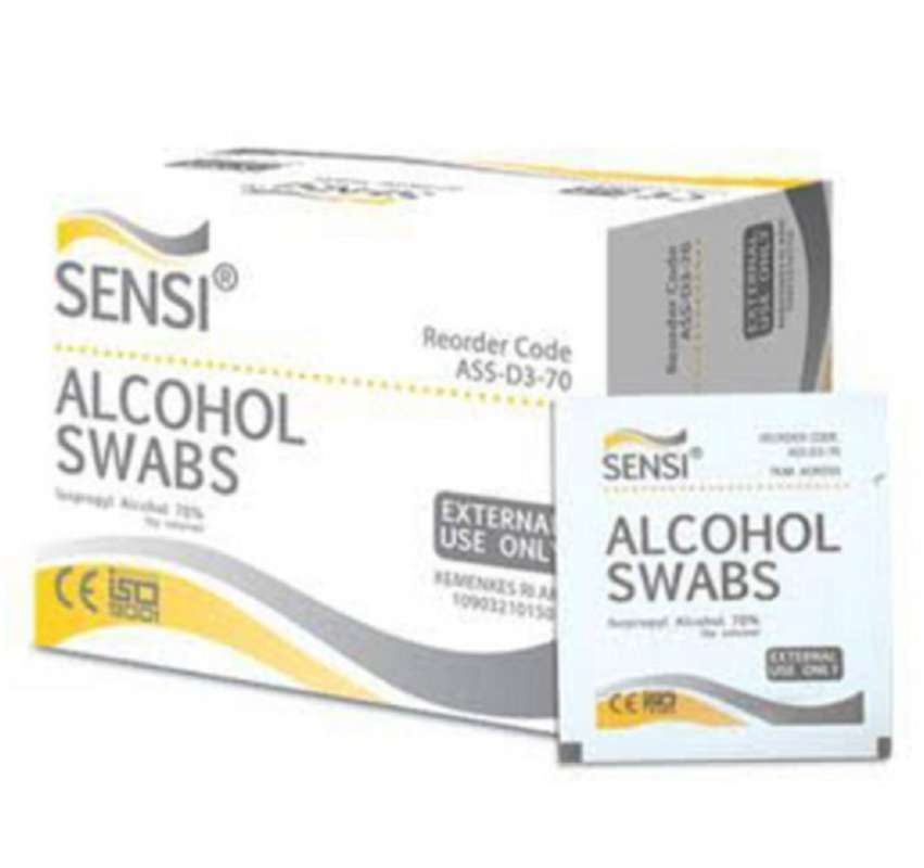 photo Gambar Alkohol Swab tisu alkohol sensi alcohol swabs 1 kotak isi 100 pcs