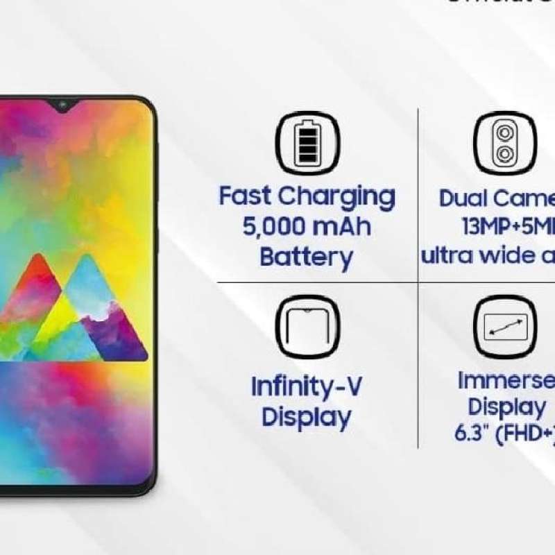 Handphone Samsung Galaxy M20 3/32GB HP smartphone M 20