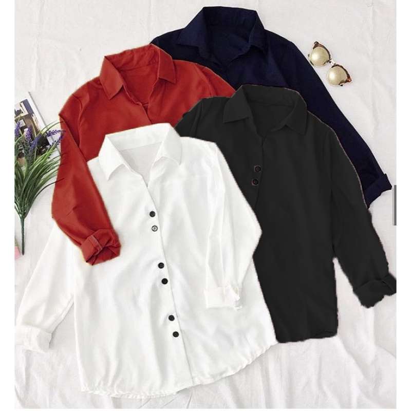 Jual Fortklass Caroline Baju Atasan Blouse Wanita Lengan Panjang Baju Kantor Online April 2021 Blibli