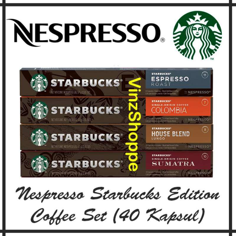 nespresso capsules starbucks edition coffee set 40 kapsul