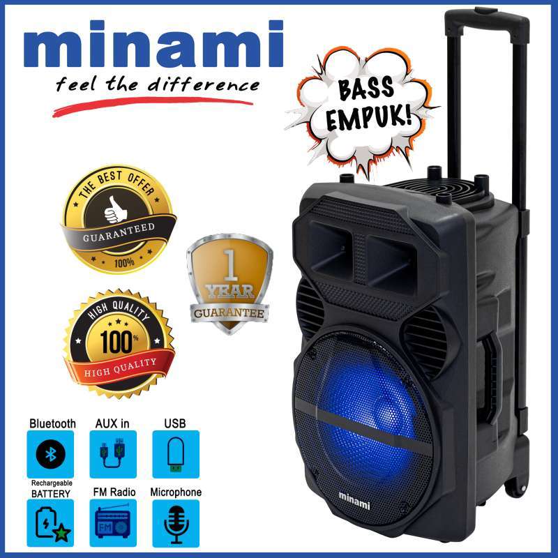 Jual Minami Party Box 100 Speaker Aktif Portable Meeting 12 Inch Murah Online Februari 2021 Blibli