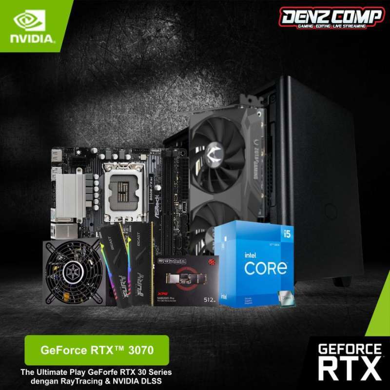 MINI ITX PC INTEL CORE i5-12400F RTX 3070 DDR4 16GB NVME 512