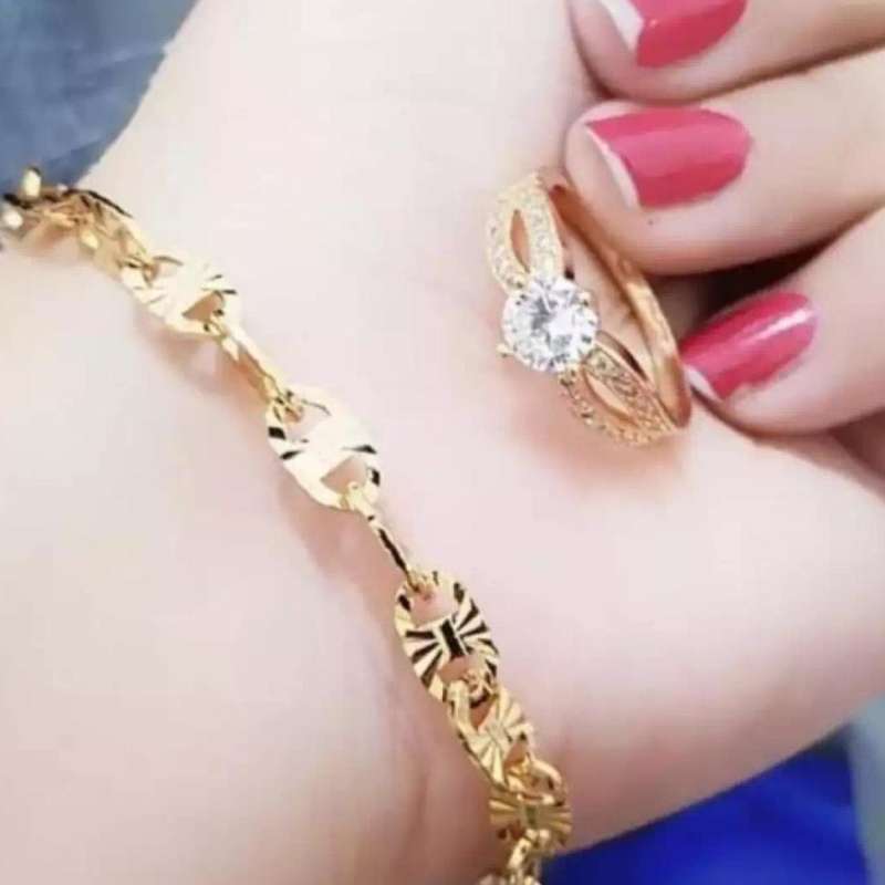 perhiasan wanita gelang pecah kopi cin cin mata satu