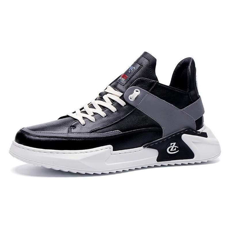 Jual Sepatu Pria Sneakers Pu Leather Santai Putih Hitam Sepatu Kets Running Shoes Online Oktober 2020 Blibli Com