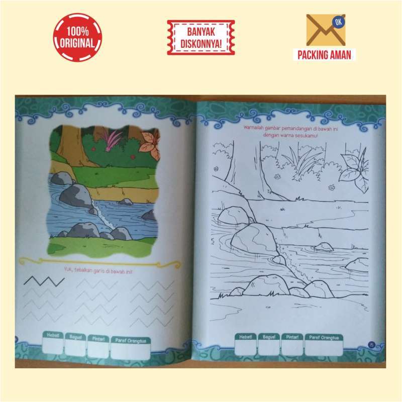 Jual Buku Mewarnai Usia Dini Tema Pemandangan Alam Aktivitas Anak Bonus Stiker Sertifikat Murah Mei 2021 Blibli