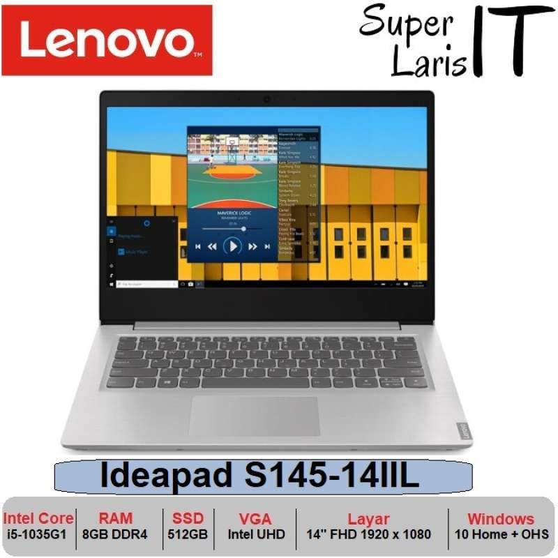 Jual Laptop Lenovo Ideapad S145 14iil I5 1035g1 8gb 512gb 14inch W10 Ohs Online November 2020 Blibli Com