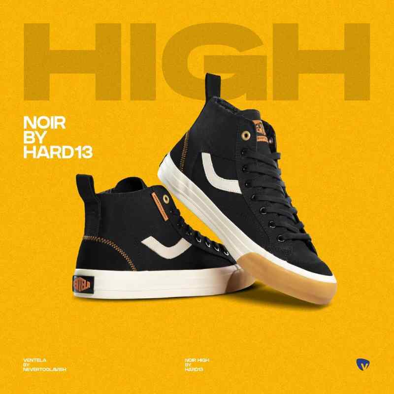 Jual Ventela Nevertoolavish Hard13 Noir High Dan Low Sepatu Vantela Sneakers Pria Casual Sekolah Sepatu Wanita Ventella Original Online Agustus 2020 Blibli Com