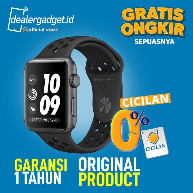 Jual Apple Watch Series 3 Nike Mqky2 Smartwatch Grey 38 Mm Online September 2020 Blibli Com