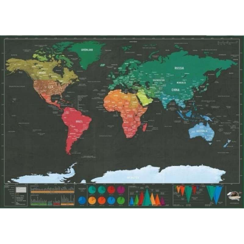 Jual Poster Peta Dunia Artistik Scratch Premium World Map Geografis Online Oktober 2020 Blibli Com