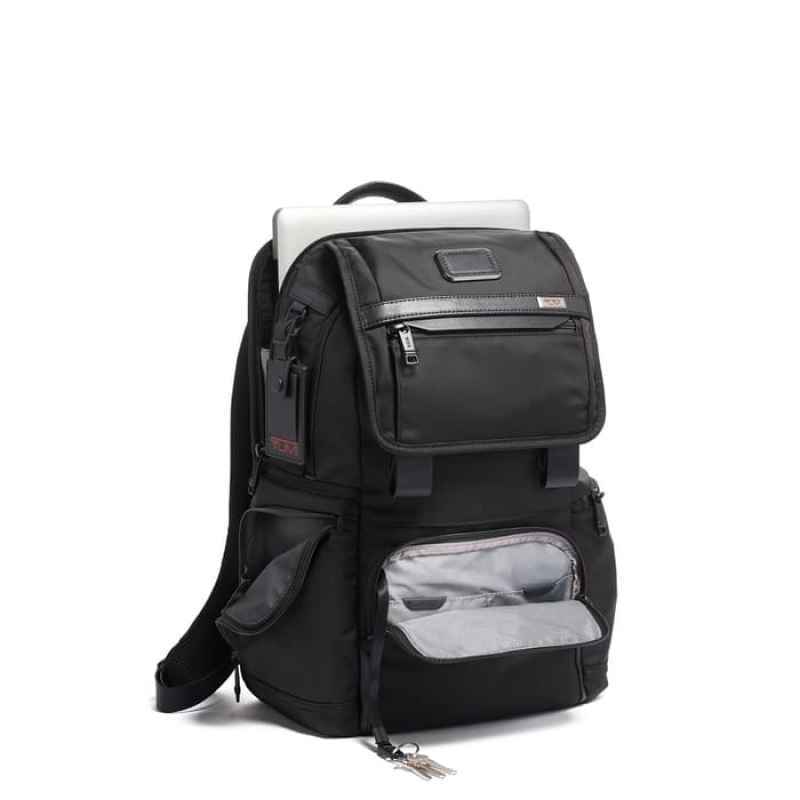Jual TUMI Alpha 3 Flap Backpack - Black 