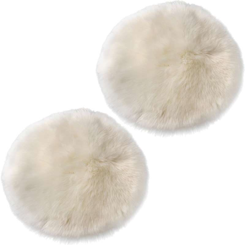 Jual 2pcs Round Faux Fur Seat Cushion Seat Pad Sheepskin Floor Mat Pad Terbaru Juni 2021 Blibli
