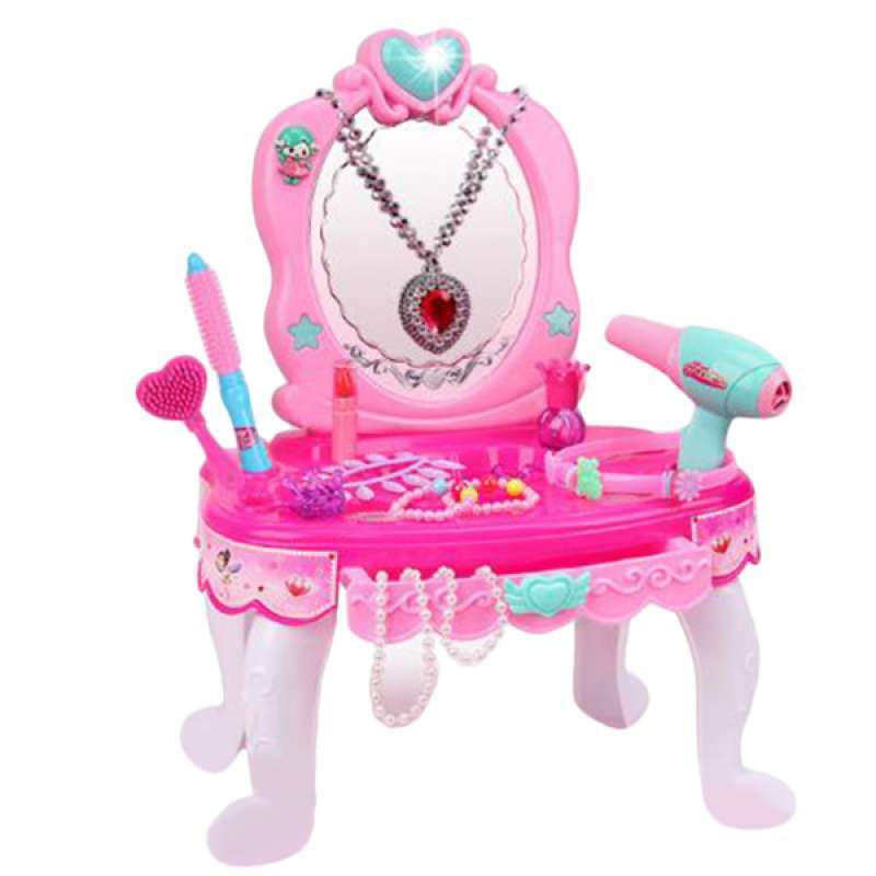 Jual Girls Role Play Set Dressing Table With Mirror Necklace Makeup Pretend Toys Online November 2020 Blibli