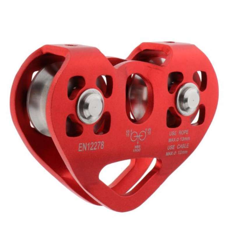 climbing dual pulley zip line trolley fixed eye for outdoor rock carabiner cable