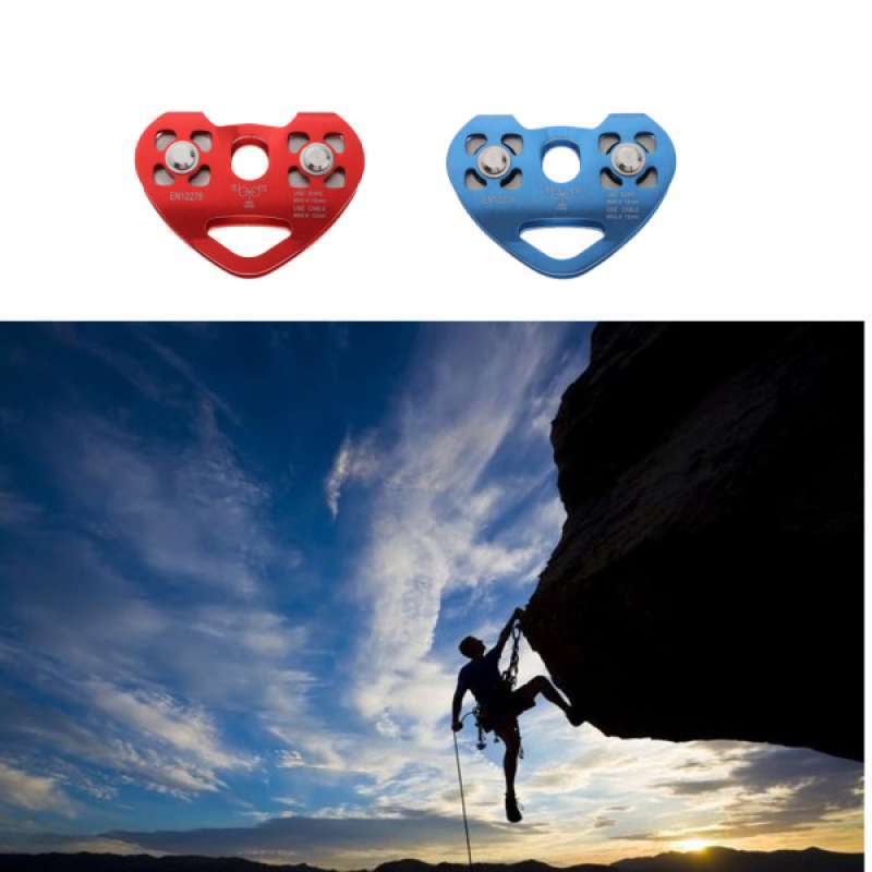 Jual Climbing Dual Pulley Zip Line Trolley Fixed Eye For Outdoor Rock Carabiner Cable Online September 2020 Blibli Com