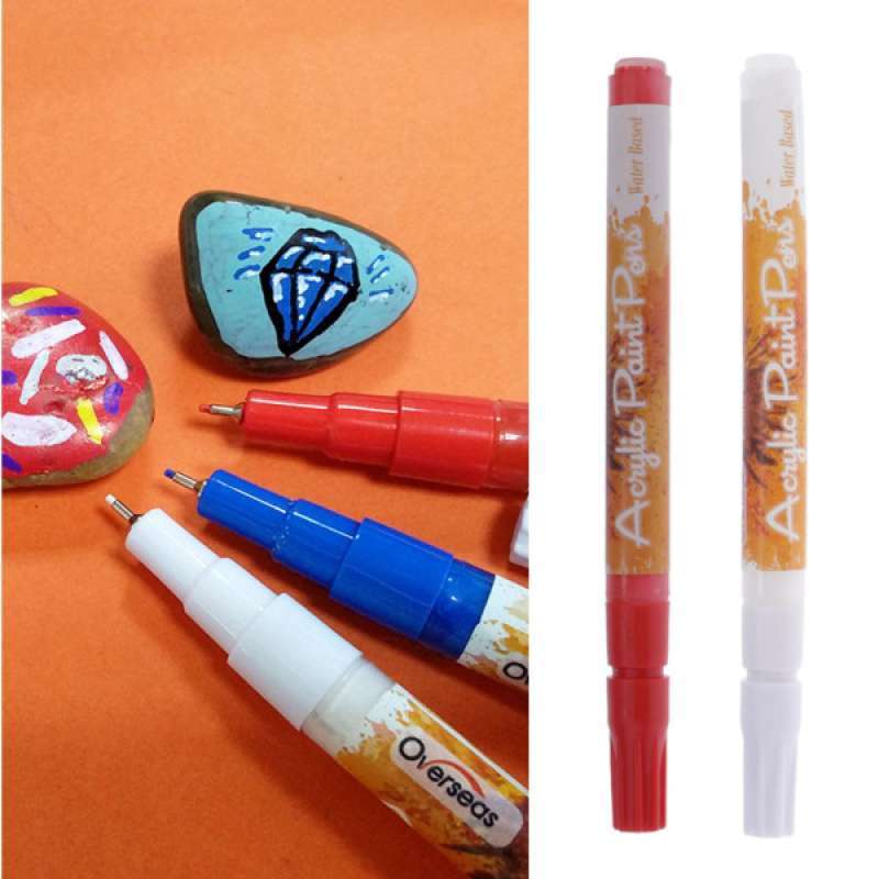 Jual 2pcs Paint Markers Art Permanent Painting Stone Fine Markers Pen Red White Online Desember 2020 Blibli