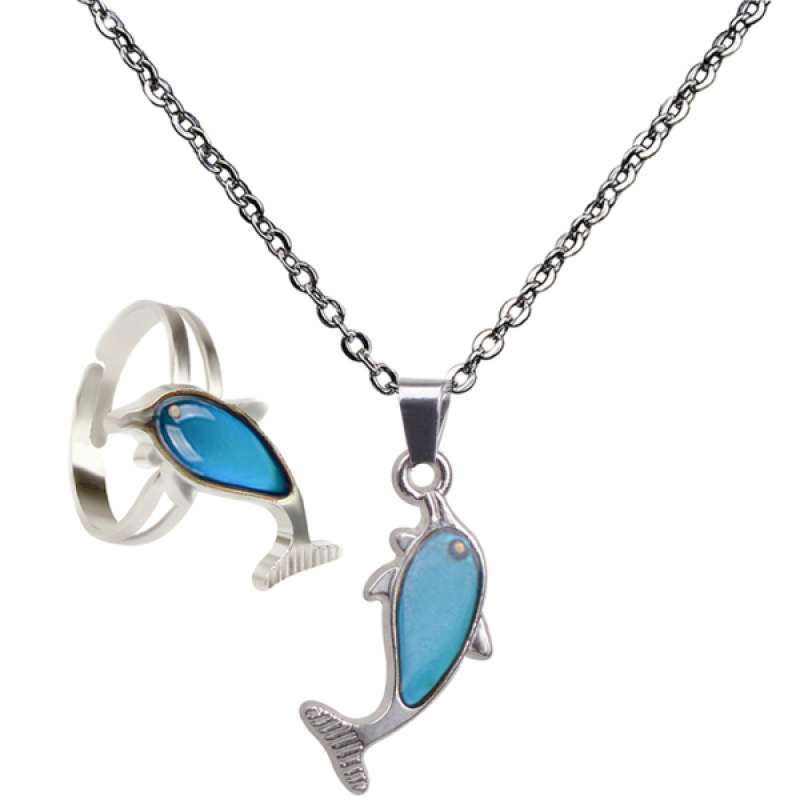 Promo Cute Dolphin Pendant Color Change 