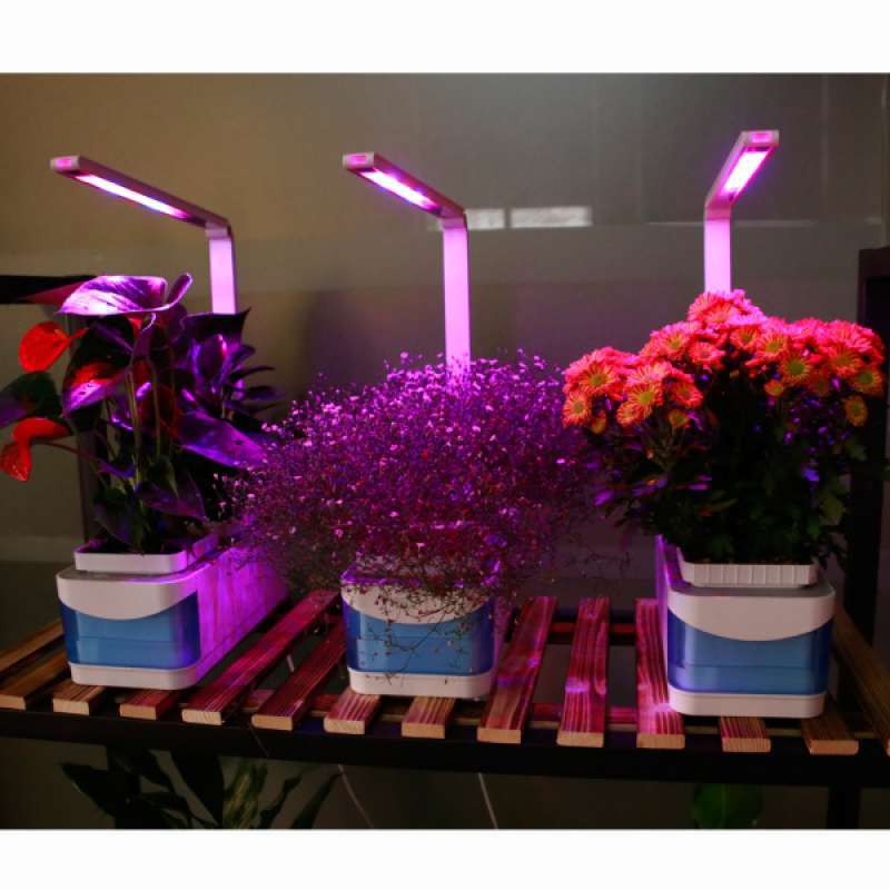indoor hydroponic herb garden kit 20 led grow light desk lamp us plug